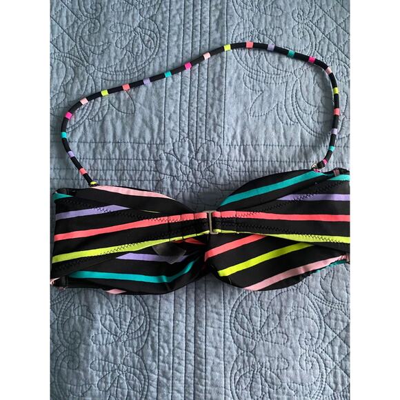 VS Bathing Suit Top Bandeau XS Striped Multicolor - Picture 2 of 4